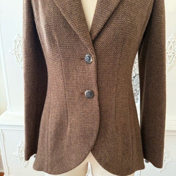Vintage Ralph Lauren Brown Tweed Blazer - Picture 5 of 13